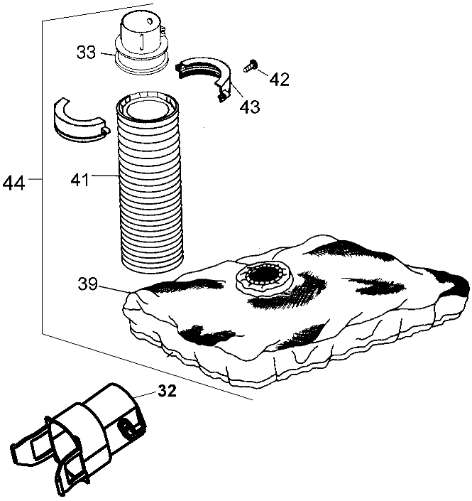 Default Diagram and Parts List for BV4000A Type 4 Black and Decker Leaf Blower / Vacuum